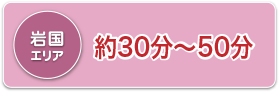 岩国エリア：約30分～50分